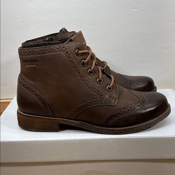 NEW Josef Seibel 37, 6-6.5 Brown Leather Women's‎ Boots - Picture 1 of 14
